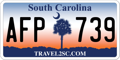 SC license plate AFP739