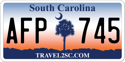 SC license plate AFP745