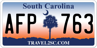 SC license plate AFP763