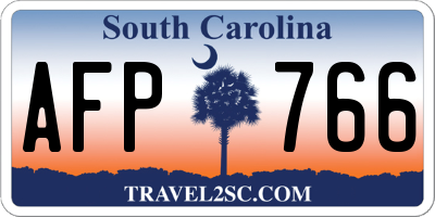 SC license plate AFP766