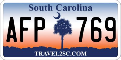 SC license plate AFP769