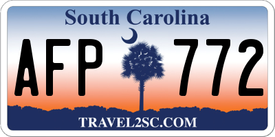 SC license plate AFP772