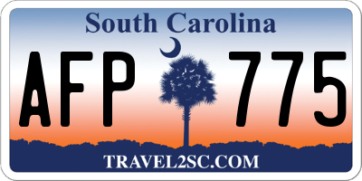 SC license plate AFP775