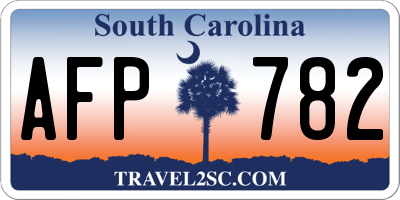 SC license plate AFP782