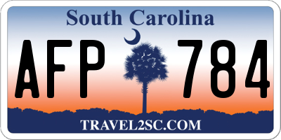 SC license plate AFP784