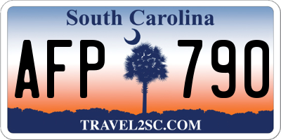 SC license plate AFP790