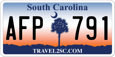 SC license plate AFP791