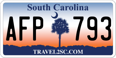 SC license plate AFP793