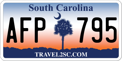 SC license plate AFP795