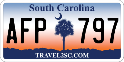 SC license plate AFP797