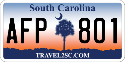 SC license plate AFP801