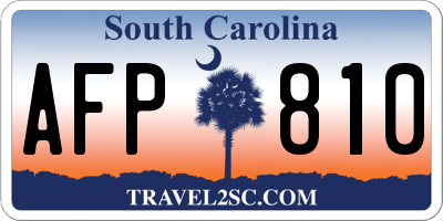 SC license plate AFP810