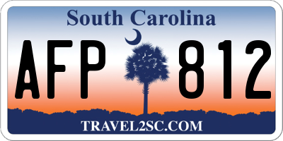 SC license plate AFP812