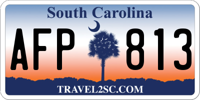 SC license plate AFP813