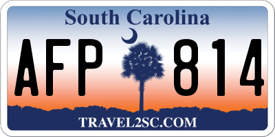 SC license plate AFP814