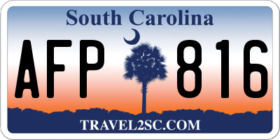 SC license plate AFP816
