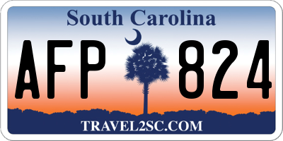 SC license plate AFP824