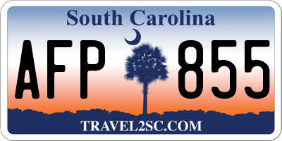 SC license plate AFP855