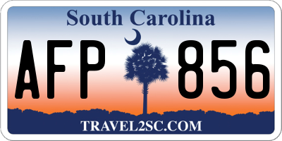 SC license plate AFP856