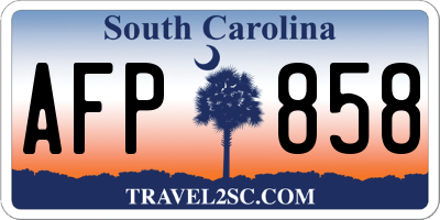 SC license plate AFP858
