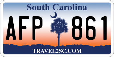 SC license plate AFP861