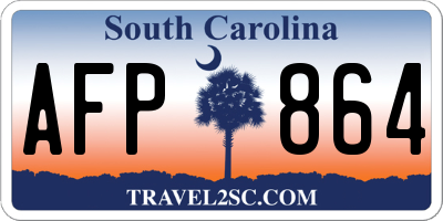 SC license plate AFP864