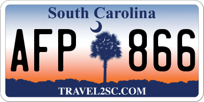 SC license plate AFP866