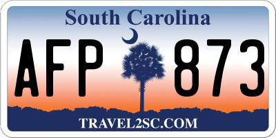 SC license plate AFP873