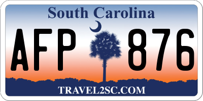 SC license plate AFP876