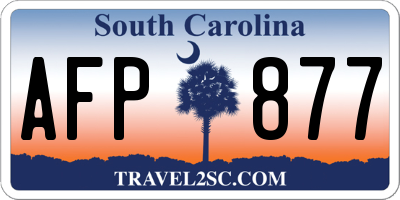 SC license plate AFP877