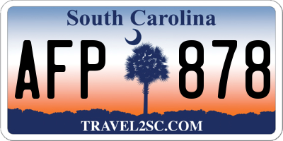 SC license plate AFP878