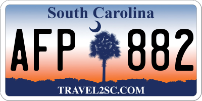 SC license plate AFP882