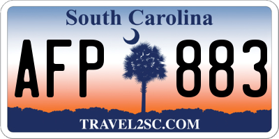 SC license plate AFP883