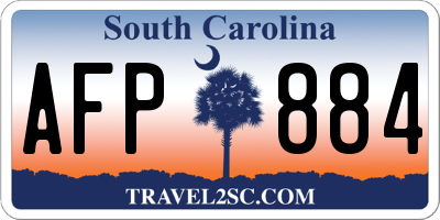 SC license plate AFP884