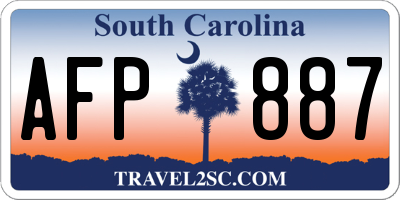 SC license plate AFP887