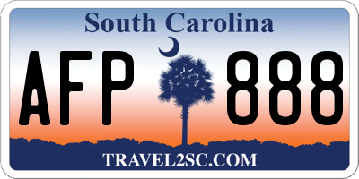 SC license plate AFP888
