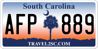 SC license plate AFP889