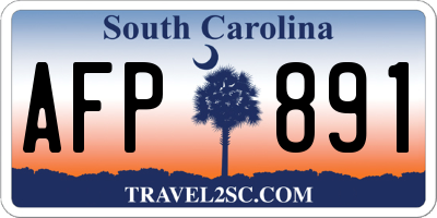 SC license plate AFP891