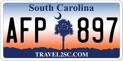 SC license plate AFP897