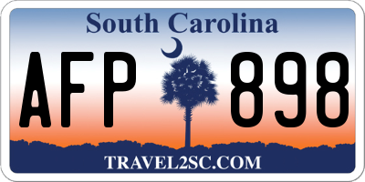 SC license plate AFP898
