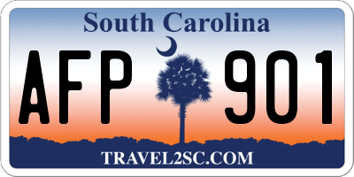 SC license plate AFP901