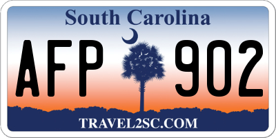 SC license plate AFP902