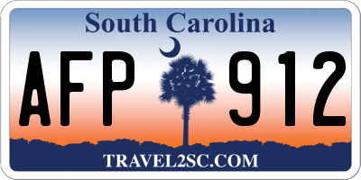 SC license plate AFP912