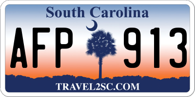 SC license plate AFP913