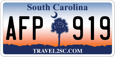 SC license plate AFP919