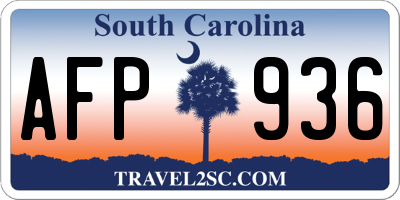 SC license plate AFP936