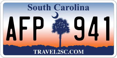 SC license plate AFP941