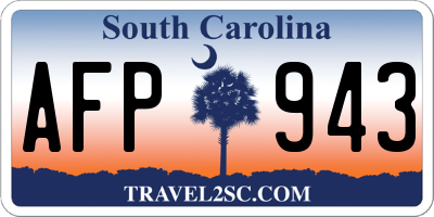 SC license plate AFP943
