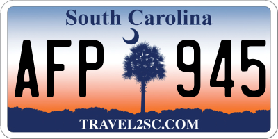 SC license plate AFP945