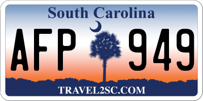 SC license plate AFP949